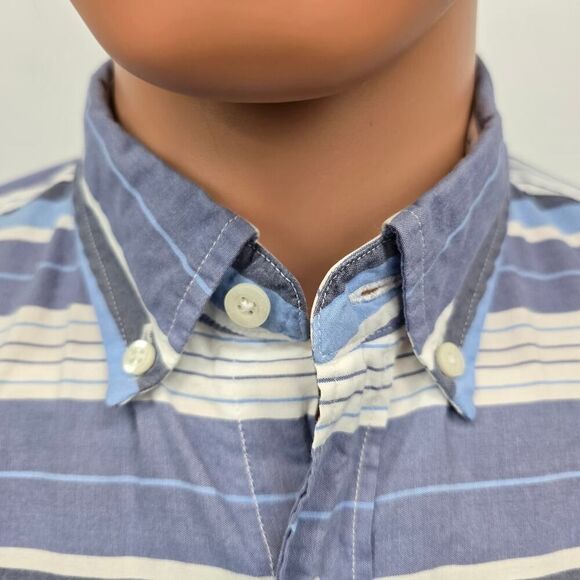 J. Crew Shirt Men M Slim Fit Blue White Multicolor Horizontal Striped L/S - Picture 3 of 11